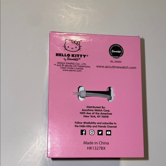 Hello Kitty Pink Striped Box Watch - Picture 4 of 4